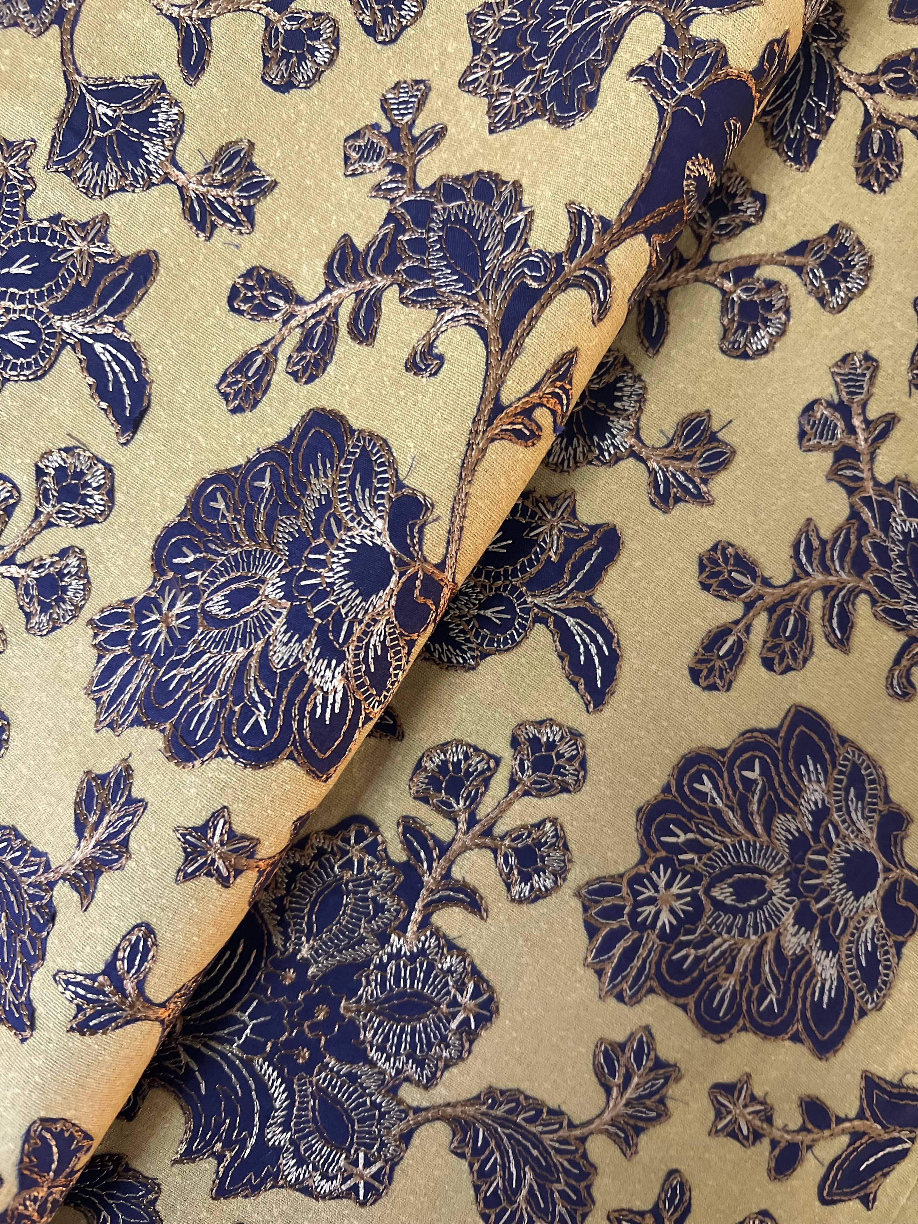 Fabareeze Beige 3 PC Aplique cutwork