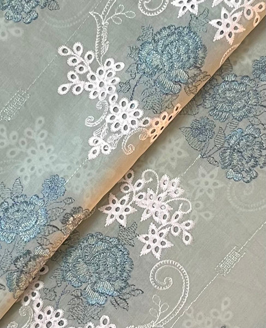 Fabareeze Mint green 3 PC Chickenkari Embroidered