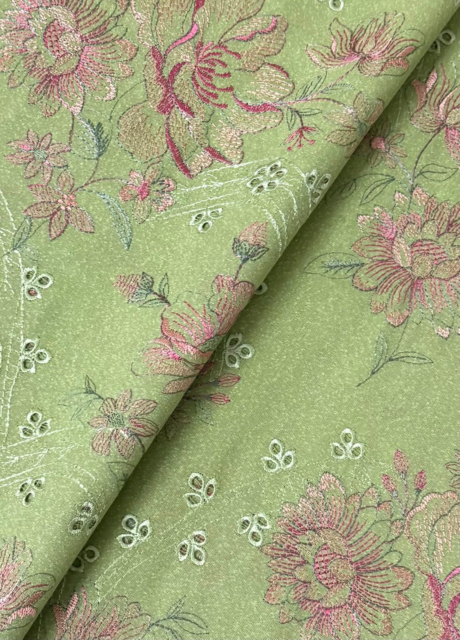 Fabareeze Green 3 PC Chickenkari Karandi