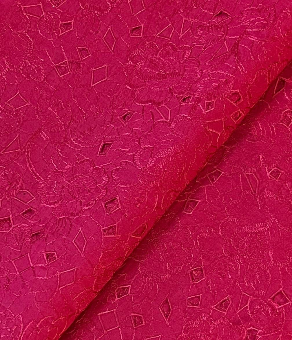 Fabareeze Pink 3 PC Cutworkari Embroidered
