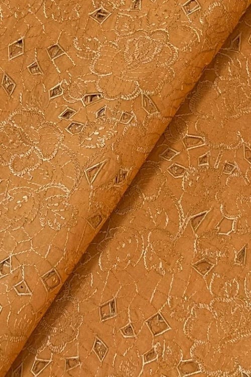 Fabareeze Orange 3 PC Cutworkari Embroidered