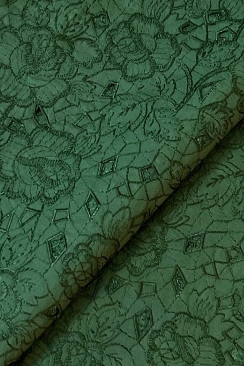 Fabareeze Green 3 PC Cutworkari Embroidered