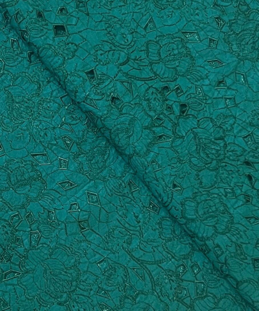 Fabareeze Sea green 3 PC Cutworkari Embroidered