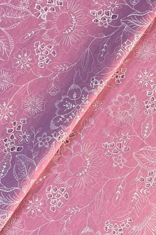 Fabareeze Pink 3 PC Cutworkari Embroidered