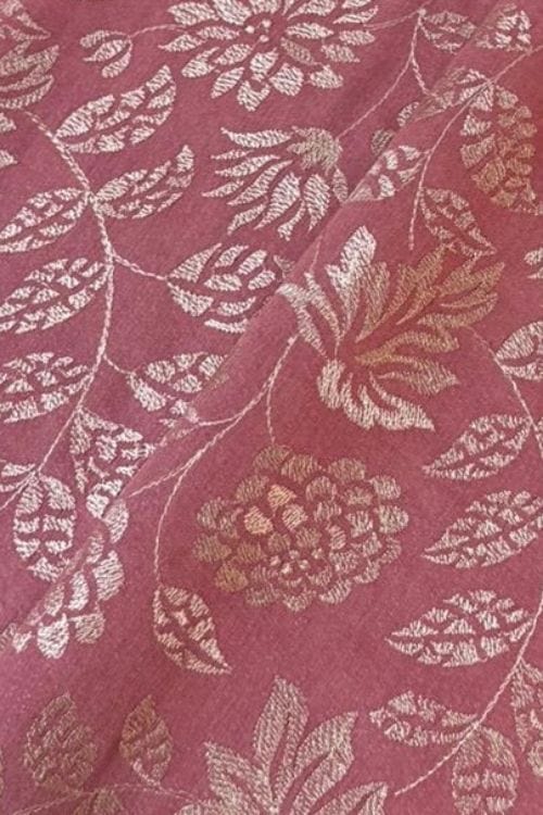 Fabareeze Tea Pink 3 PC Embroidered Karandi