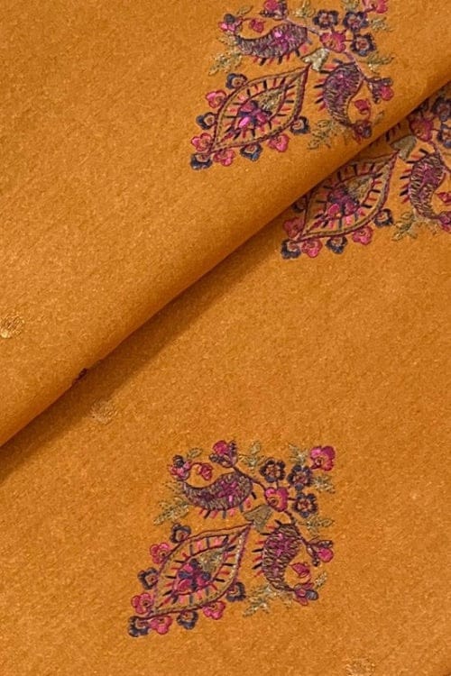 Fabareeze Golden 3 PC Embroidered Karandi