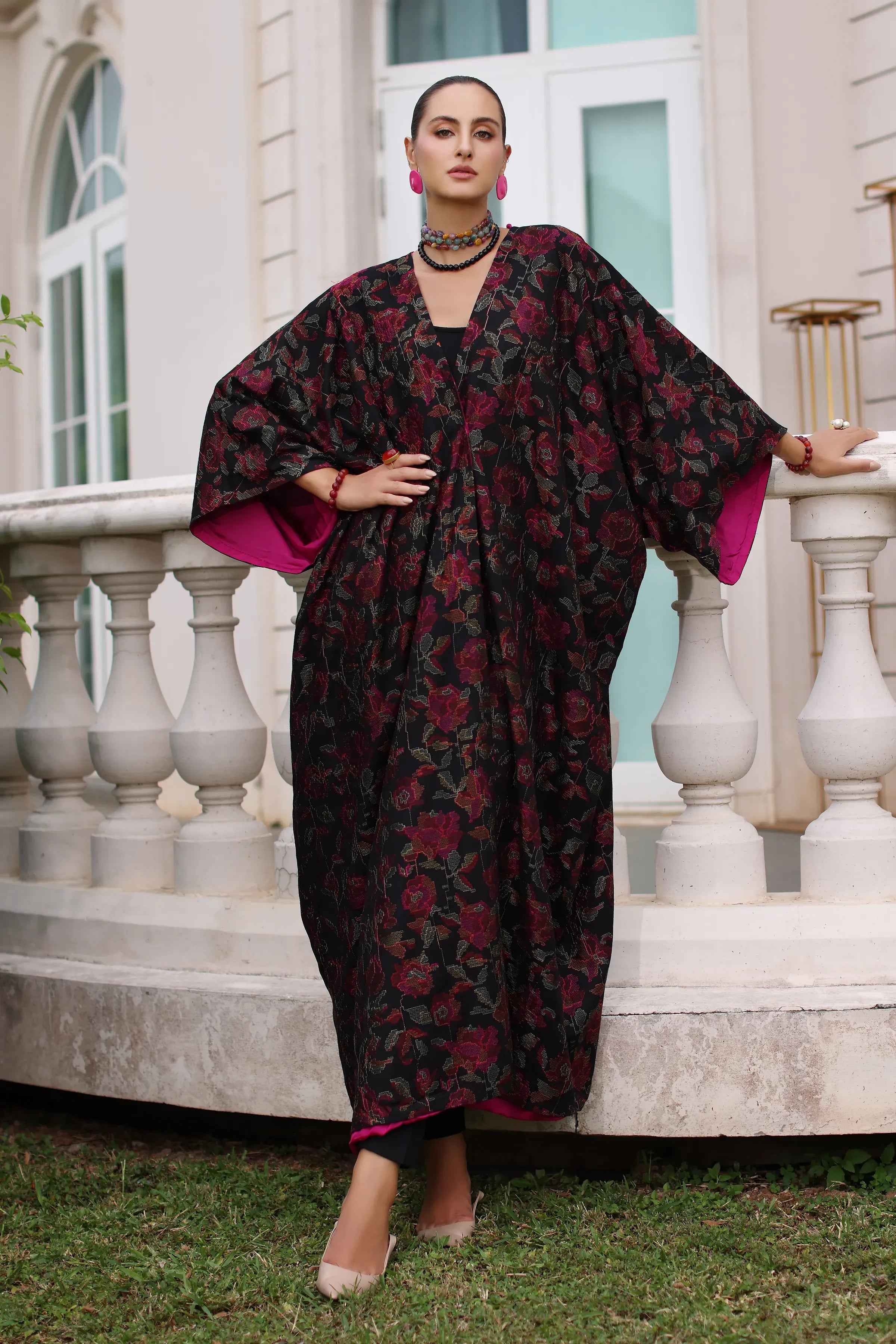 Fabareeze Black 3 PC Embroidered Karandi