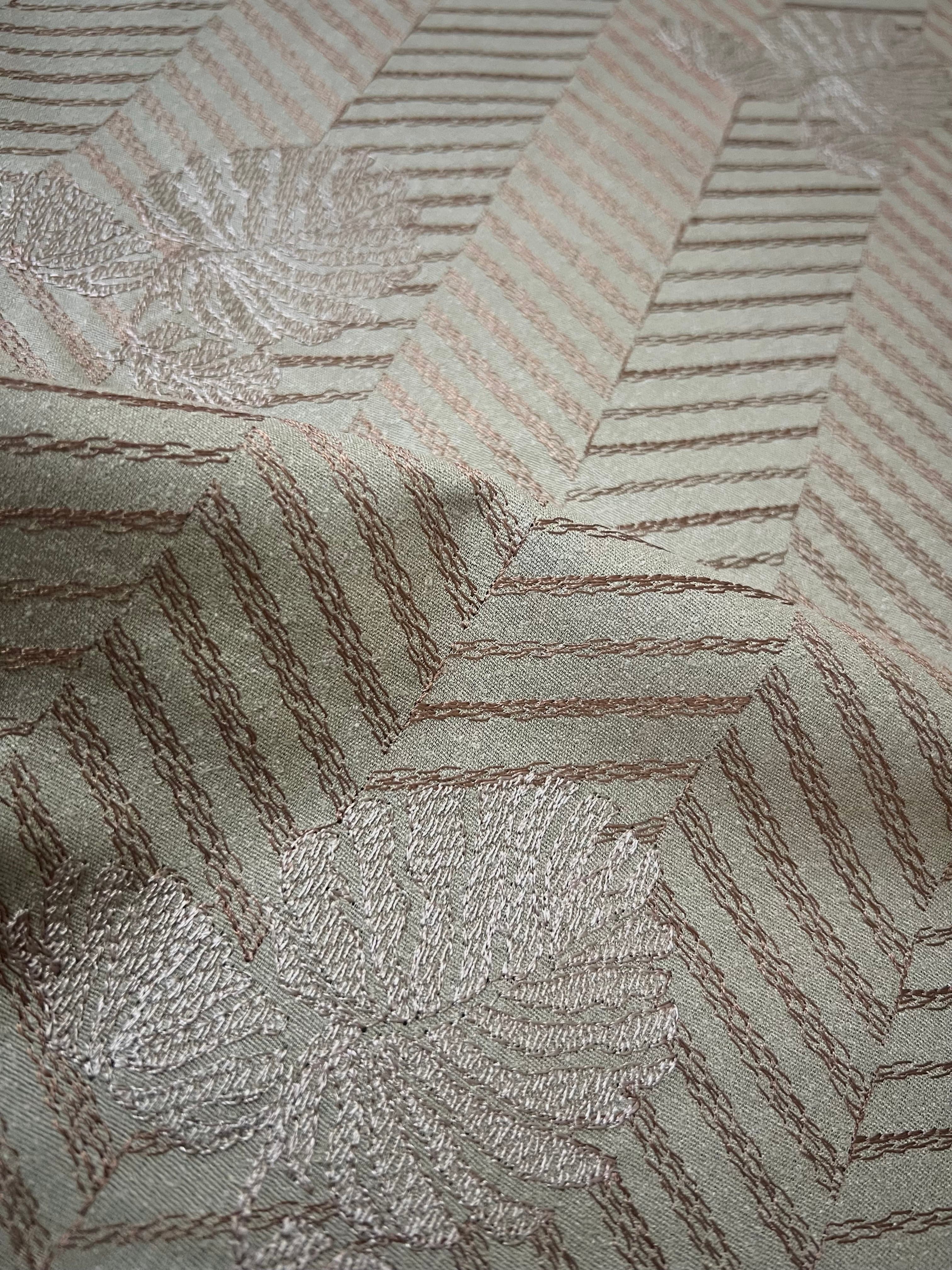 Fabareeze Beige 3 PC Embroidered Karandi