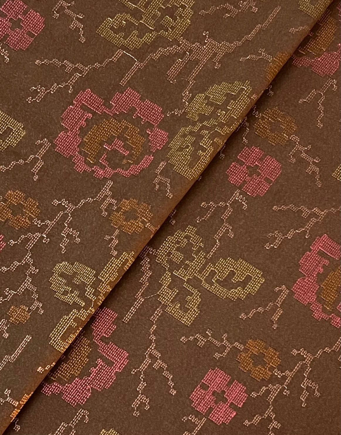 Fabareeze Brown 3 PC Embroidered Karandi
