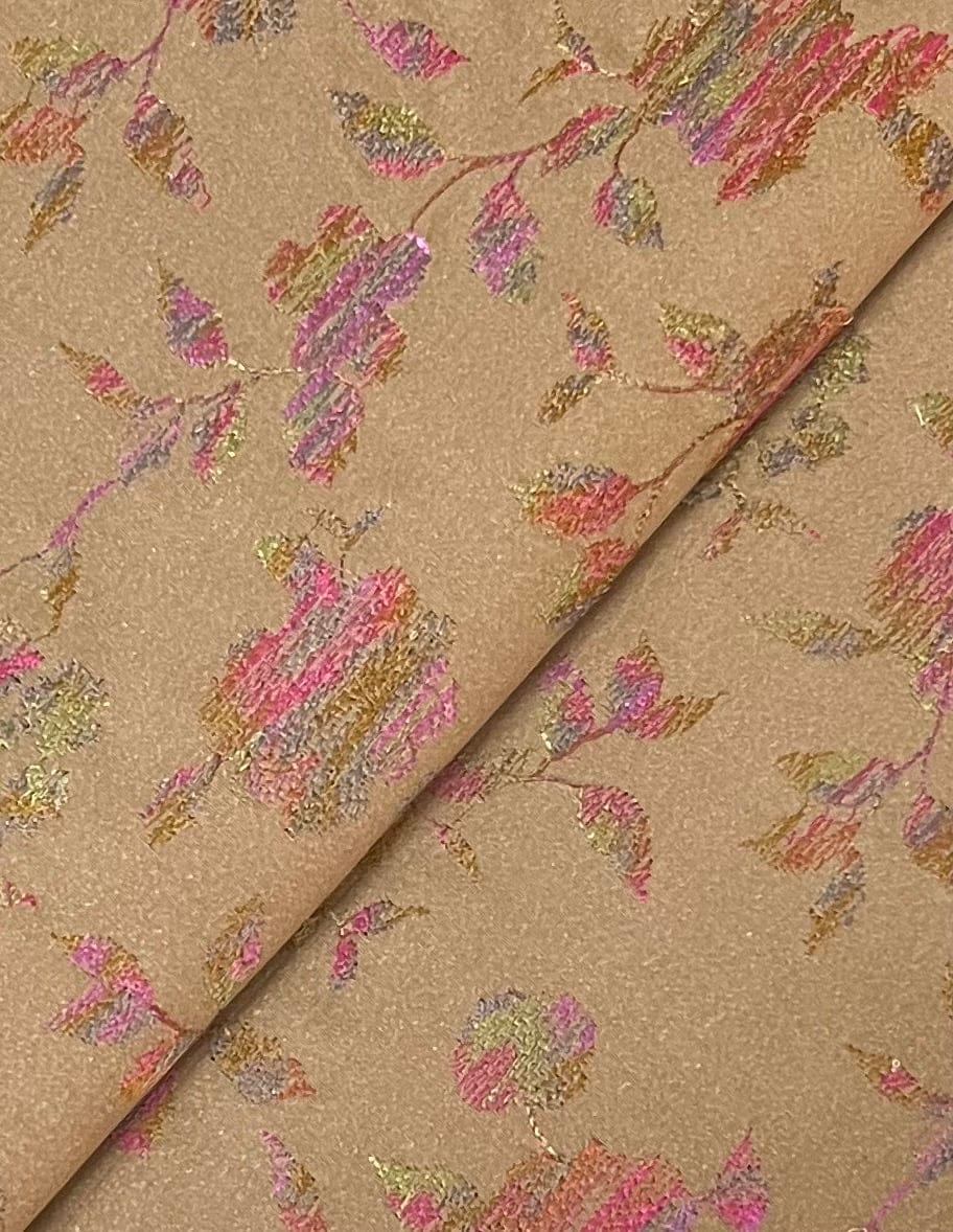Fabareeze Light brown 3 PC Embroidered Karandi