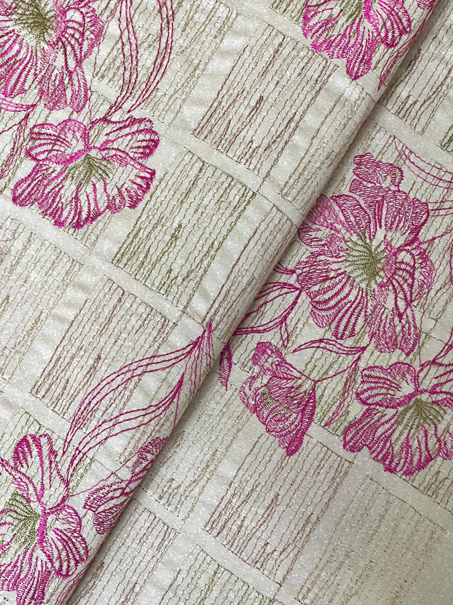 Fabareeze Beige 3 PC Embroidered Karandi