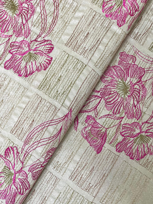 Fabareeze Beige 3 PC Embroidered Karandi