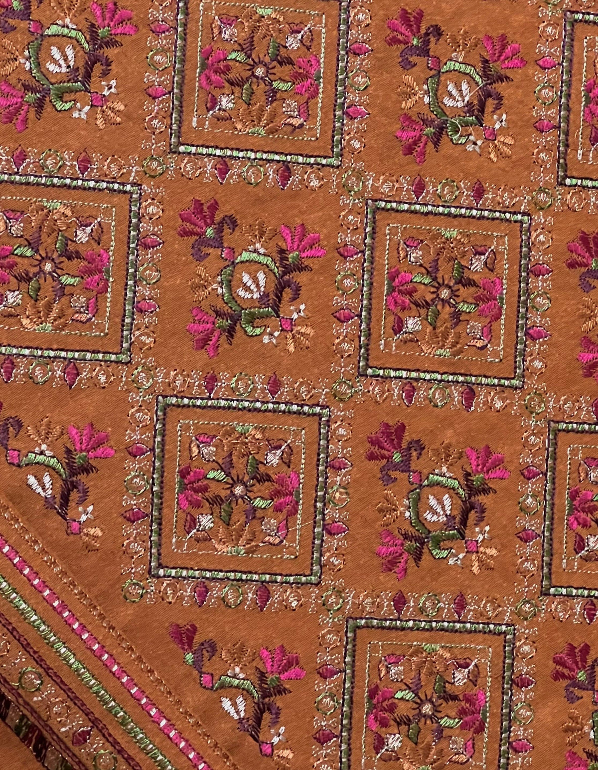 Fabareeze Rust 3 PC Embroidered Karandi