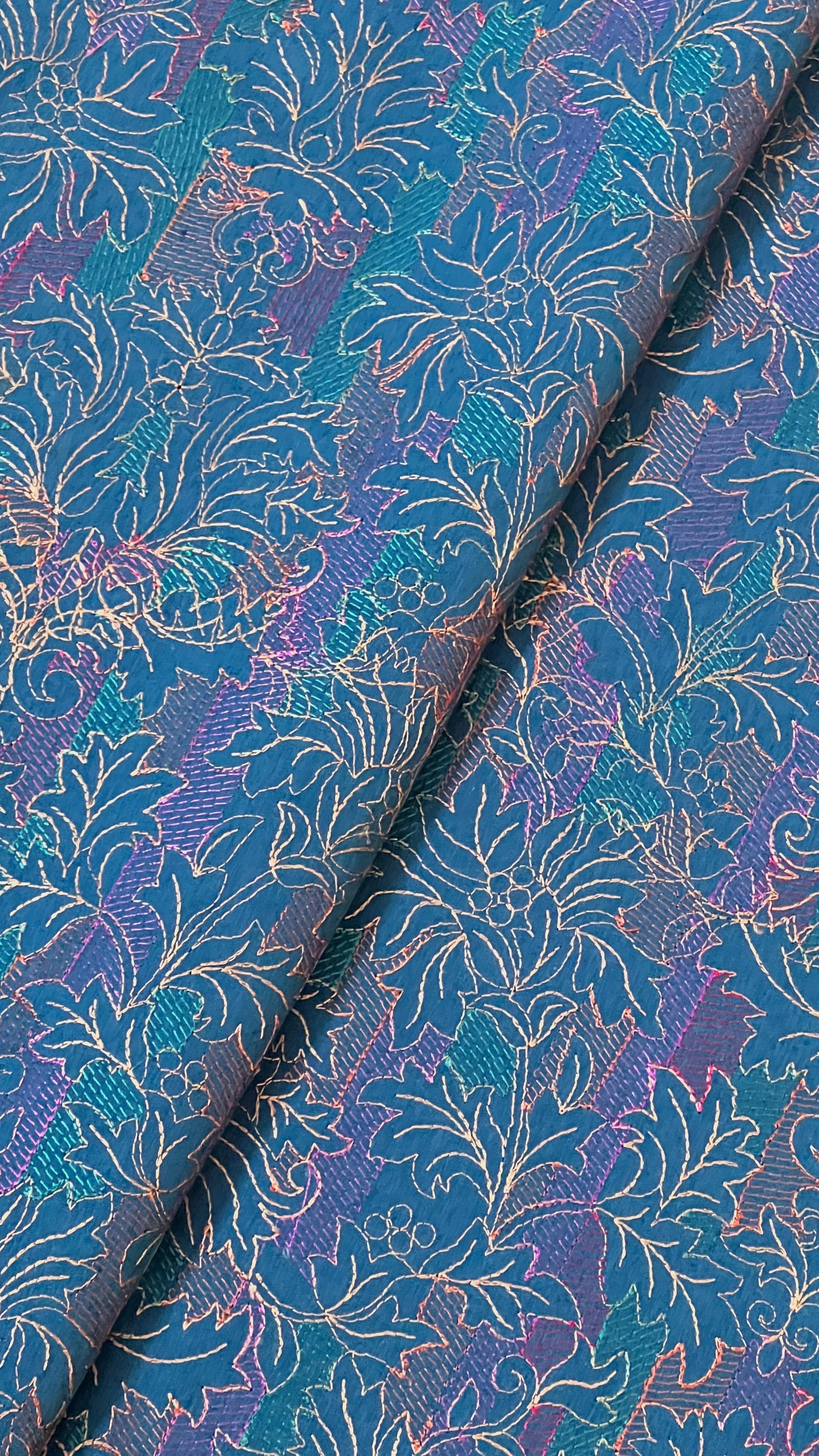 Fabareeze Zinc blue 3 PC Embroidered Karandi