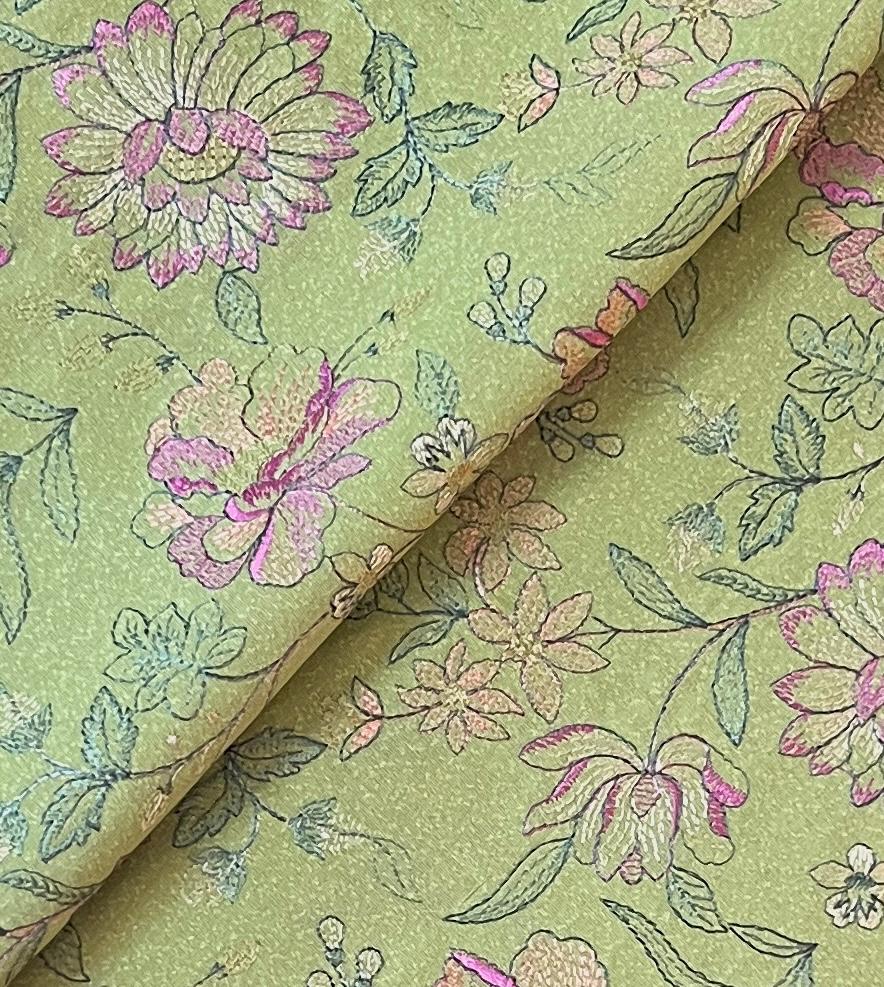 Fabareeze Green 3 PC Embroidered Karandi