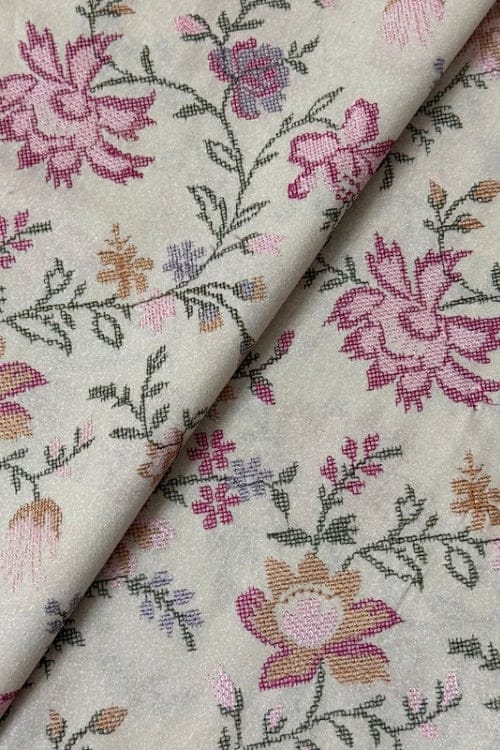 Fabareeze Off white 3 PC Karandi Shawl