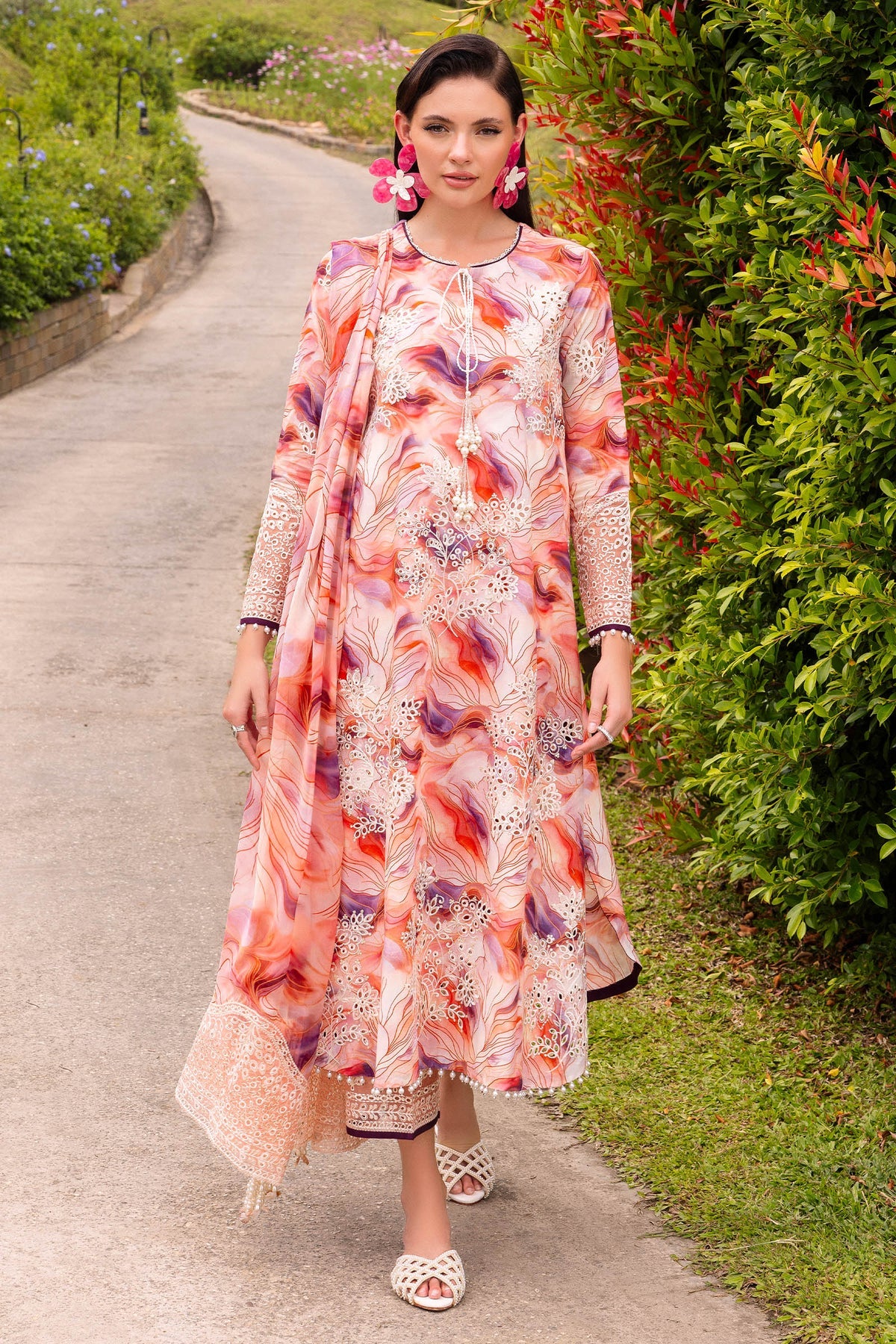 Fabareeze 3 PC Lawn chikankari
