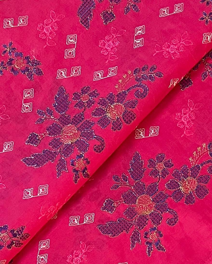 Fabareeze Pink 3 PC Lawn Embroidered