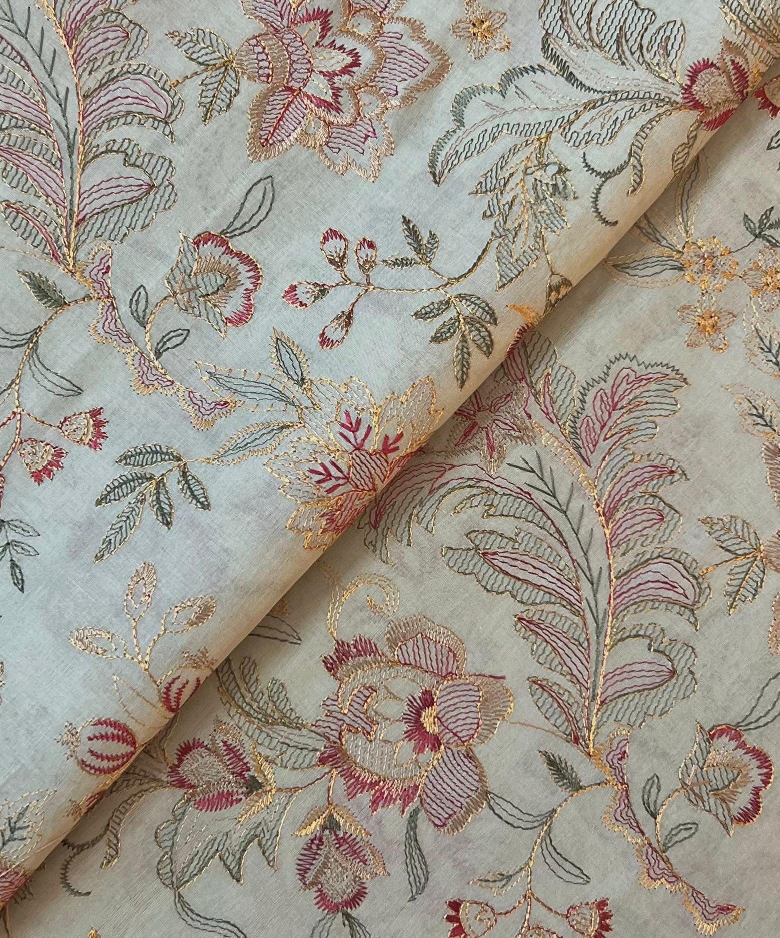 Fabareeze Light Green greyish 3 PC Lawn Embroidered