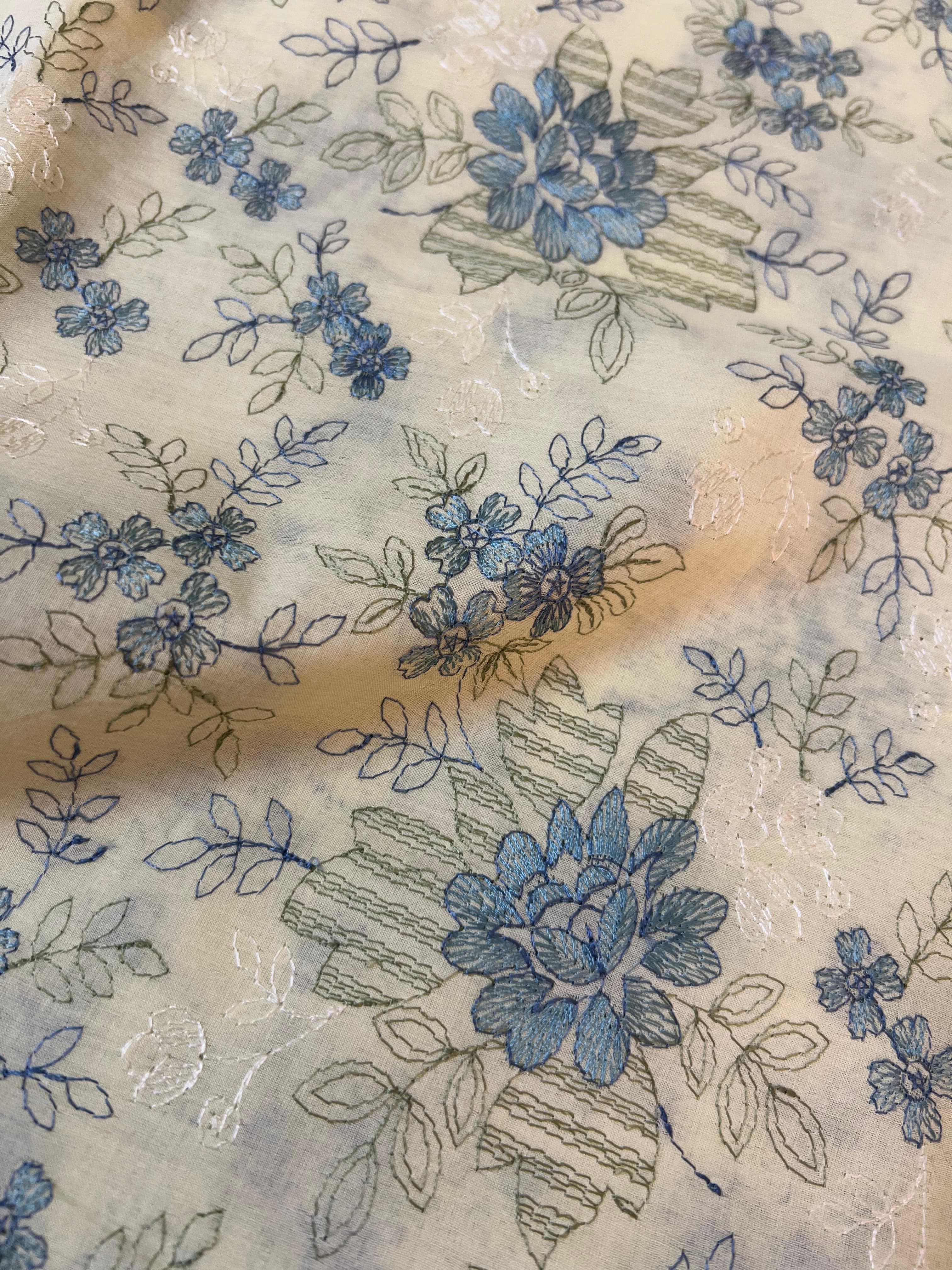 Fabareeze Yellow 3 PC Lawn Embroidered