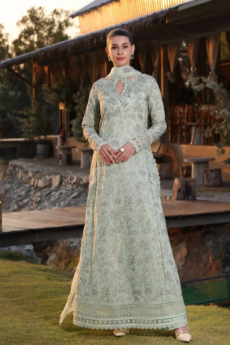 Fabareeze Green 3 PC Lawn Embroidered