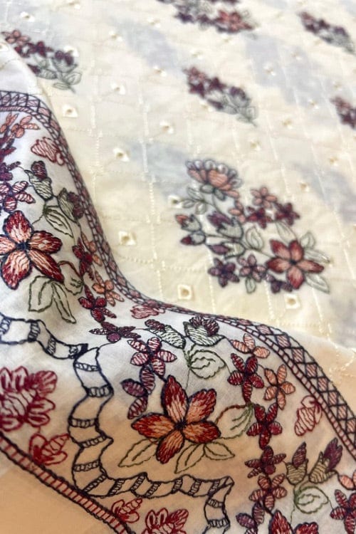 Fabareeze Off white 3 PC Lawn Embroidered