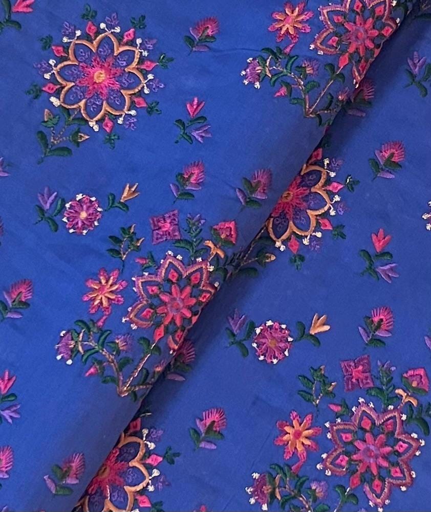 Fabareeze Blue 3 PC Lawn Embroidered