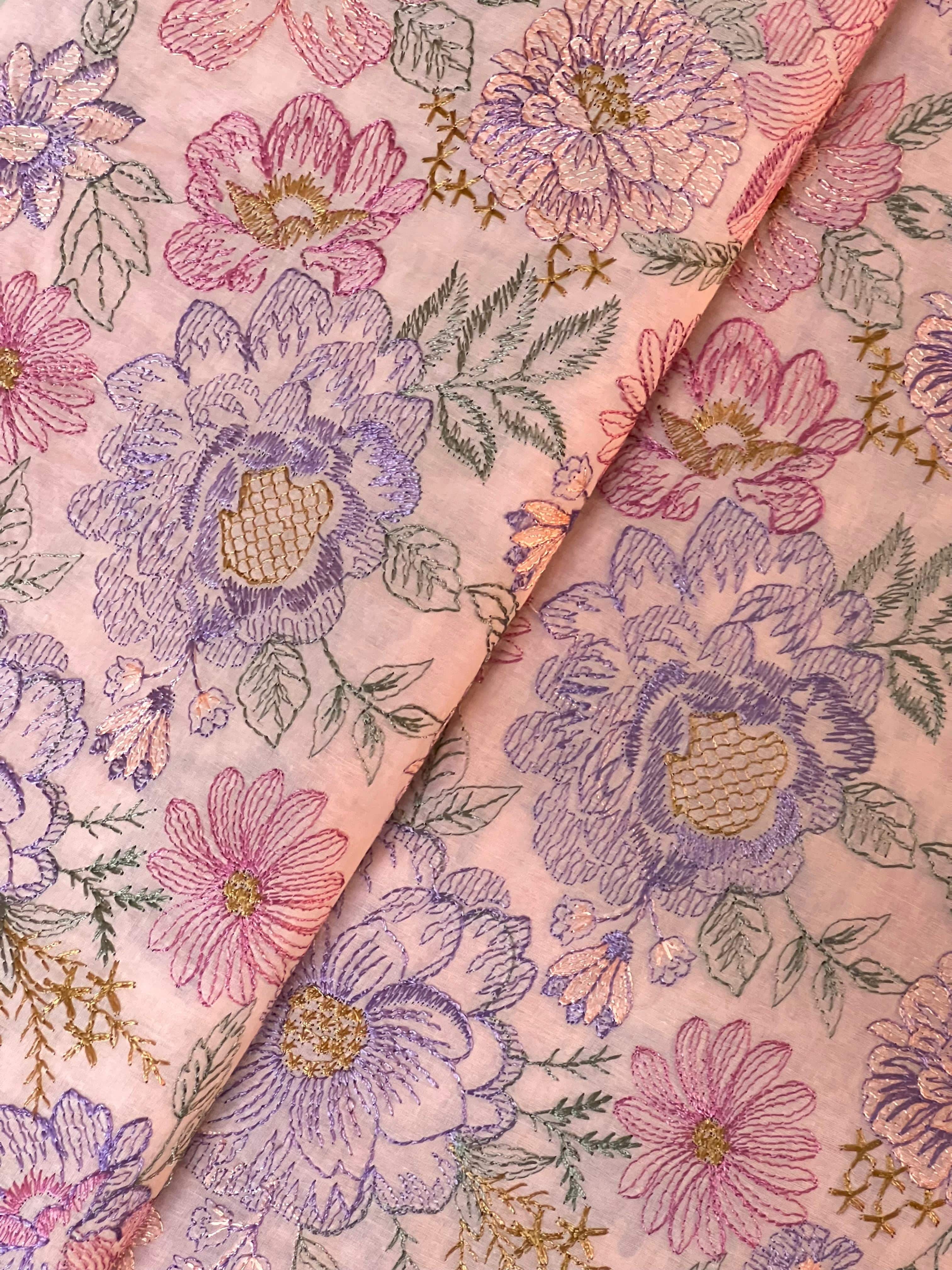 Fabareeze Pink 3 PC Lawn Embroidered