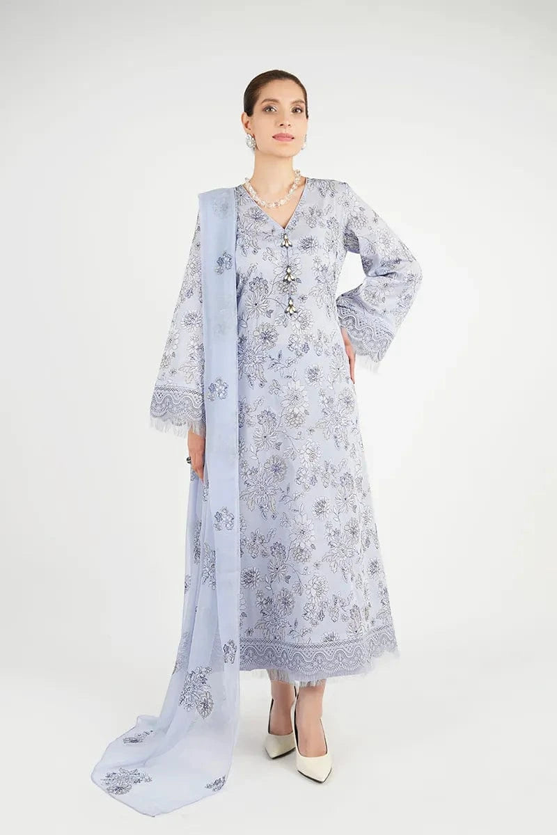 Fabareeze Lilac 3 PC Lawn Embroidered