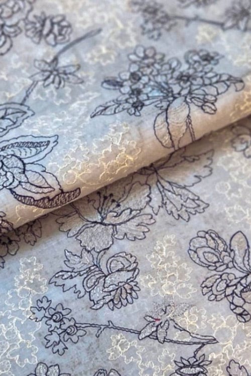 Fabareeze Sky blue 3 PC Lawn Embroidered