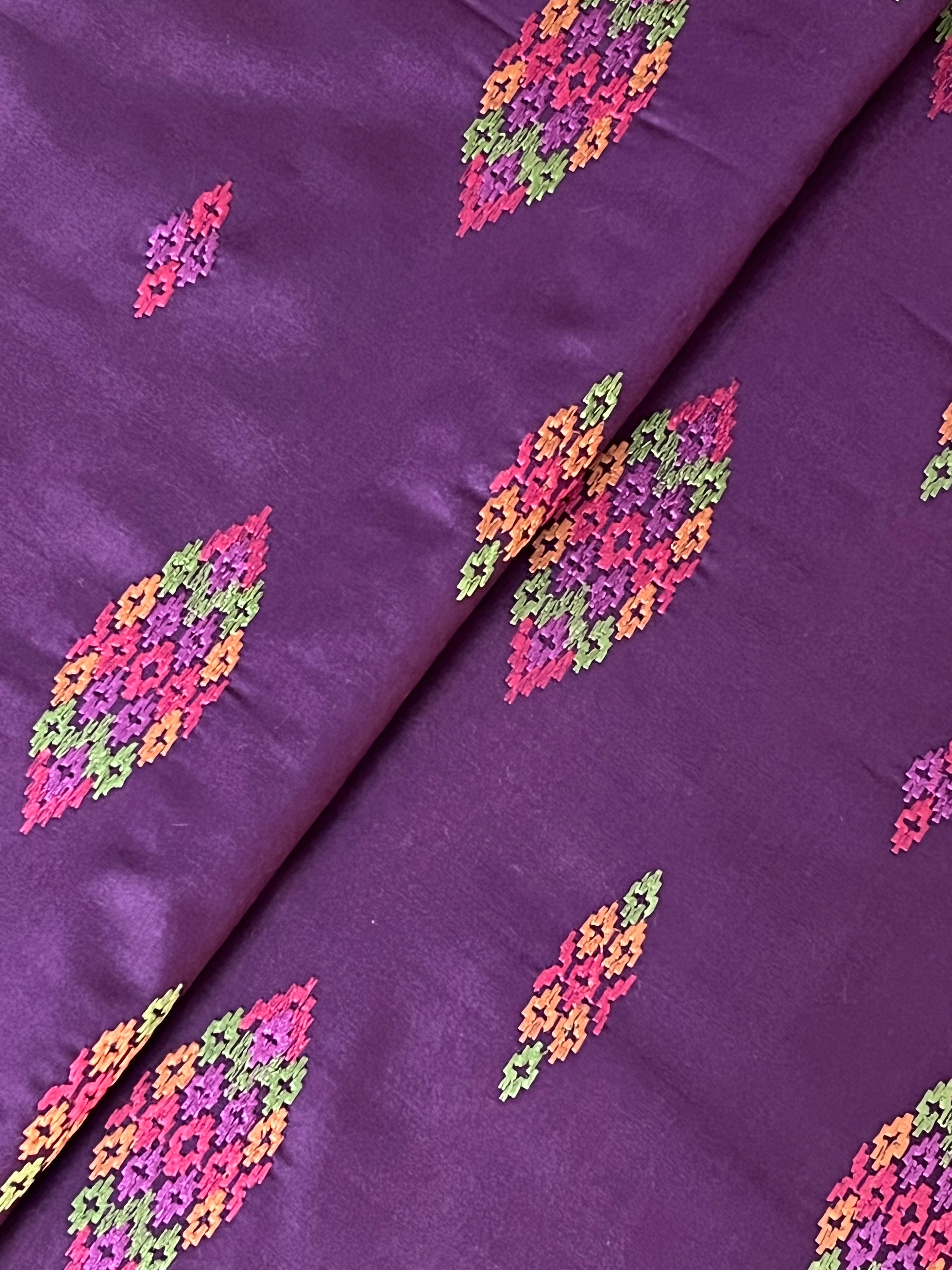 Fabareeze Purple 3 PC Lawn Embroidered