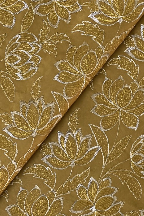 Fabareeze Mustard 3 PC Lawn Embroidered