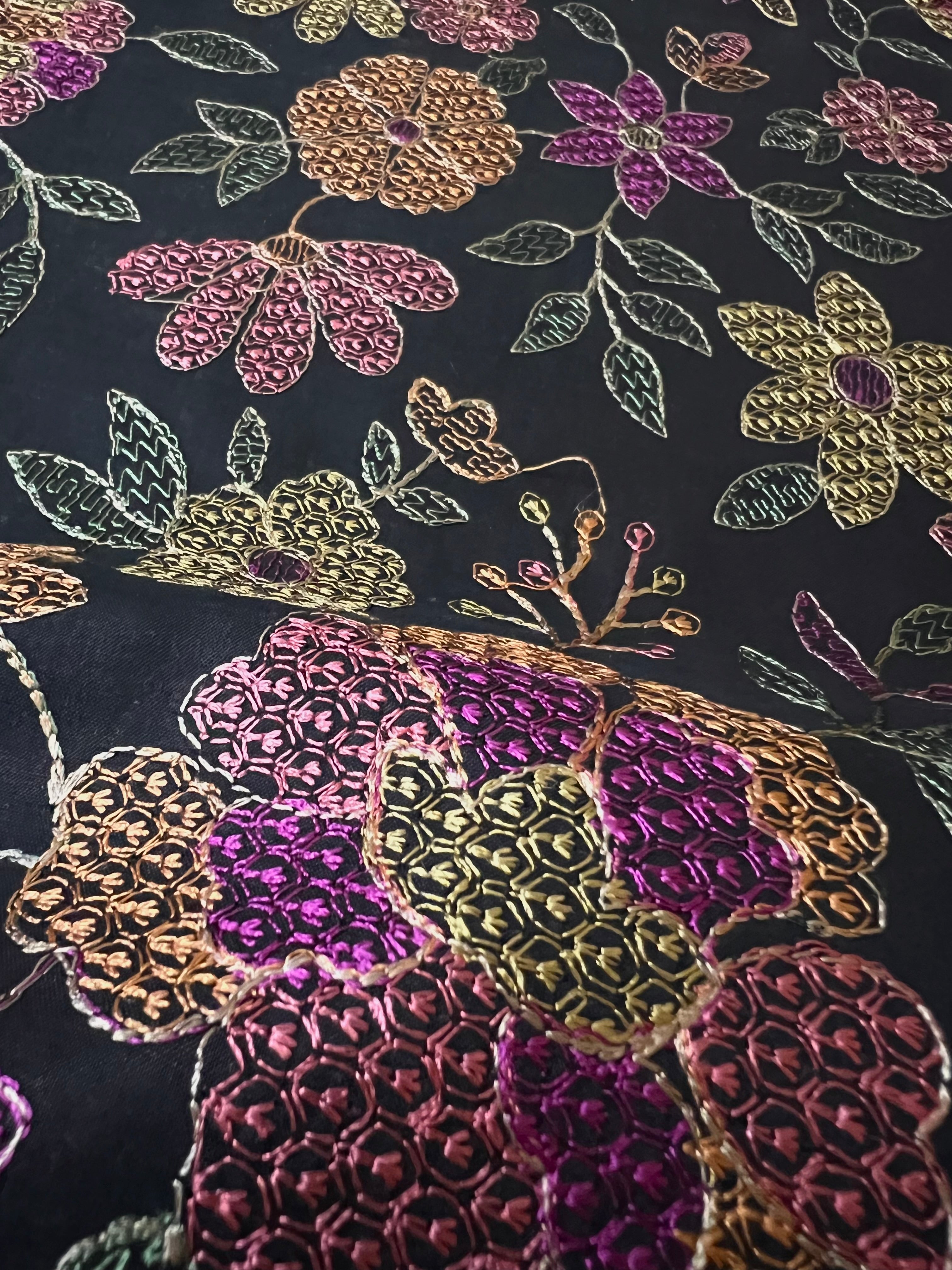 Fabareeze Black 3 PC Lawn Embroidered