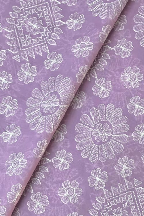 Fabareeze Purple 3 PC Lawn Embroidered