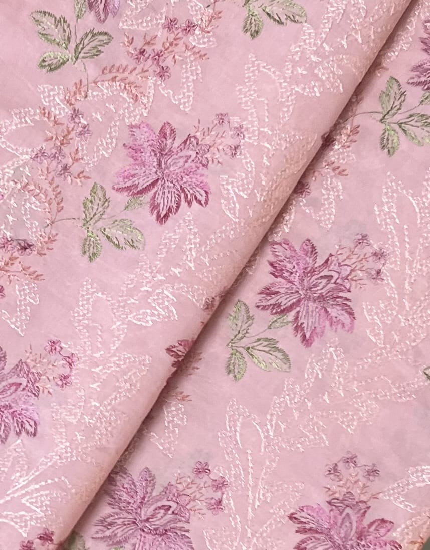 Fabareeze Pink 3 PC Lawn Embroidered