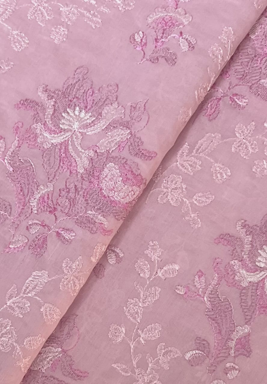 Fabareeze Pink 3 PC Lawn Embroidered