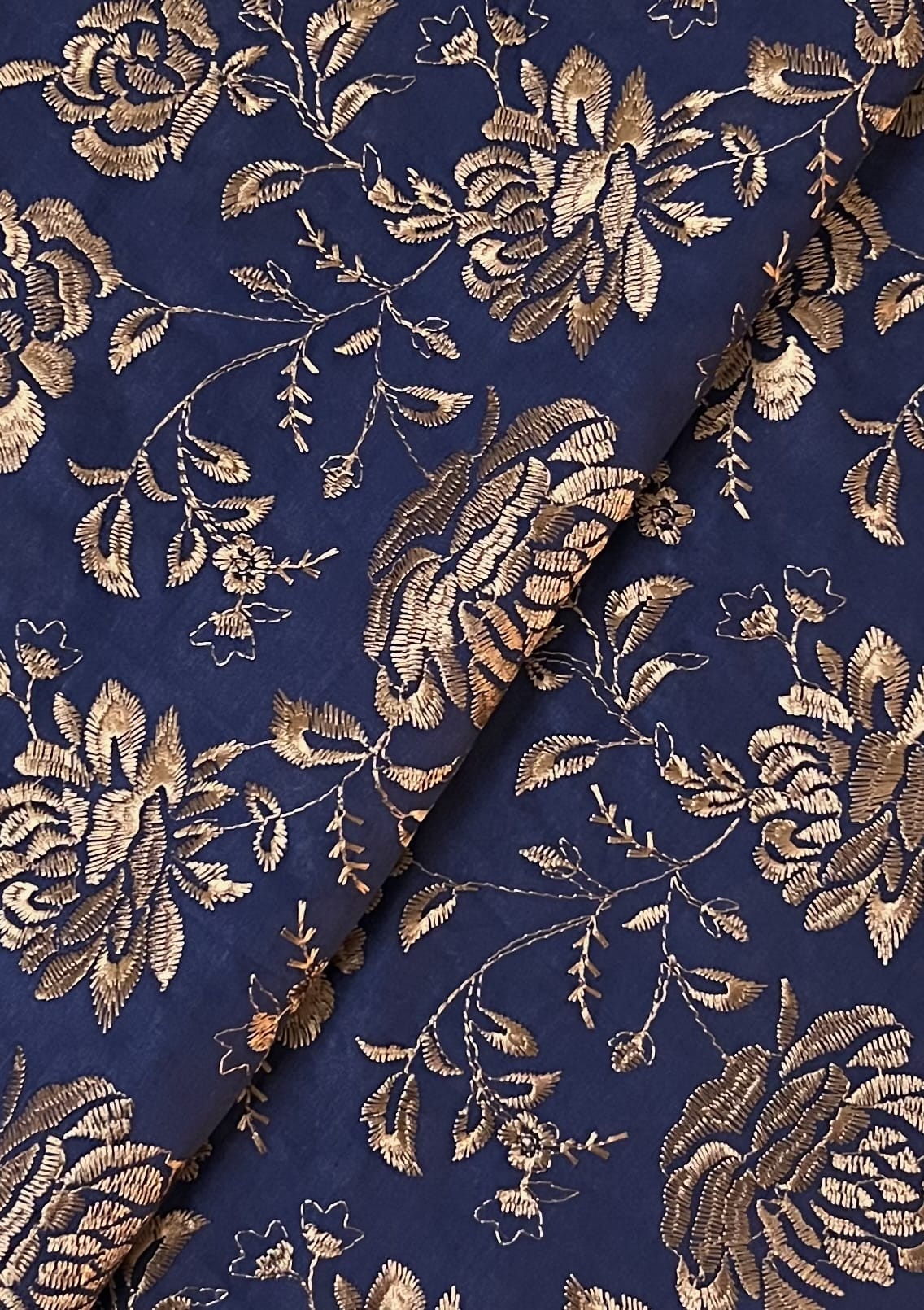 Fabareeze Navy blue 3 PC Lawn Embroidered