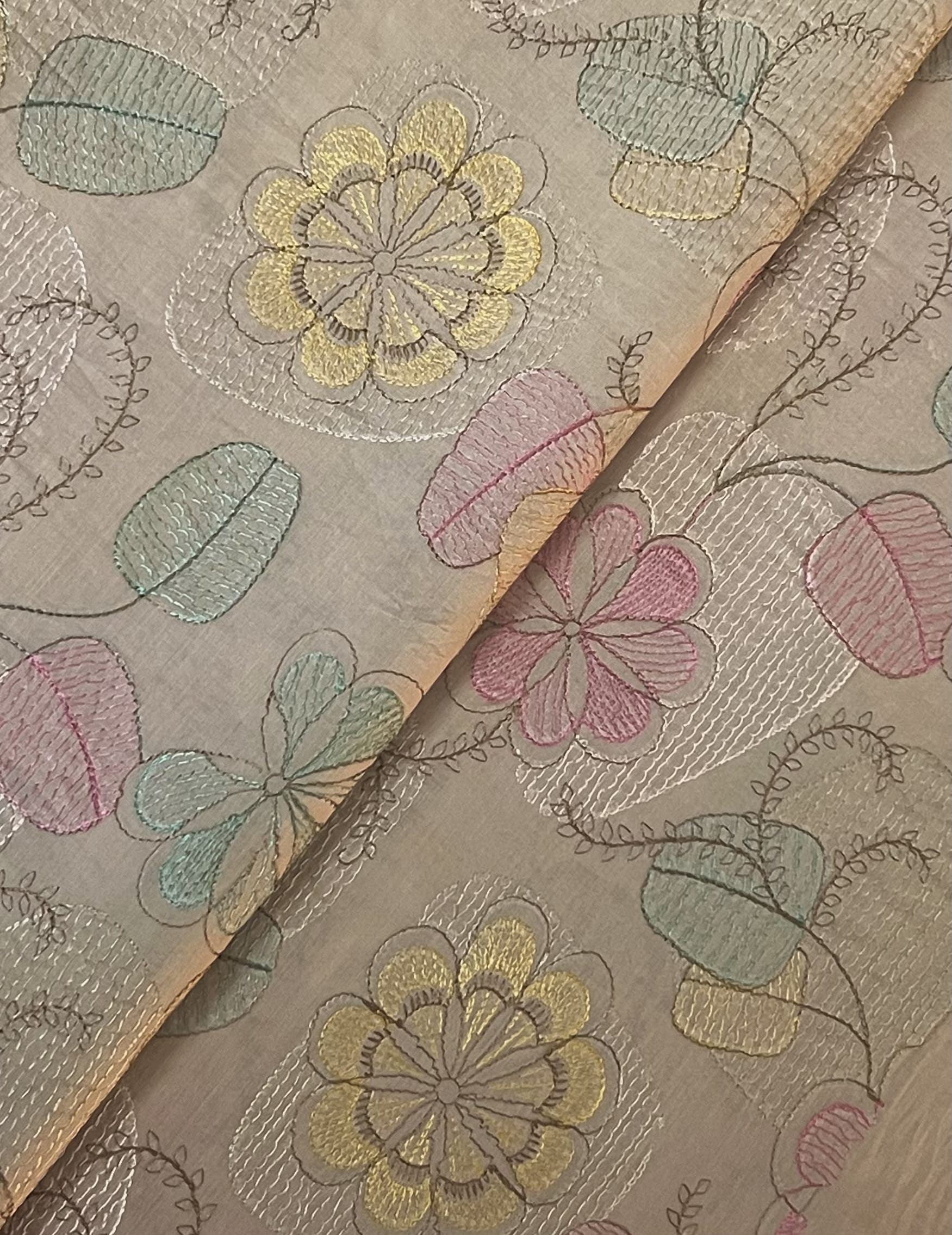 Fabareeze Beige 3 PC Lawn Embroidered