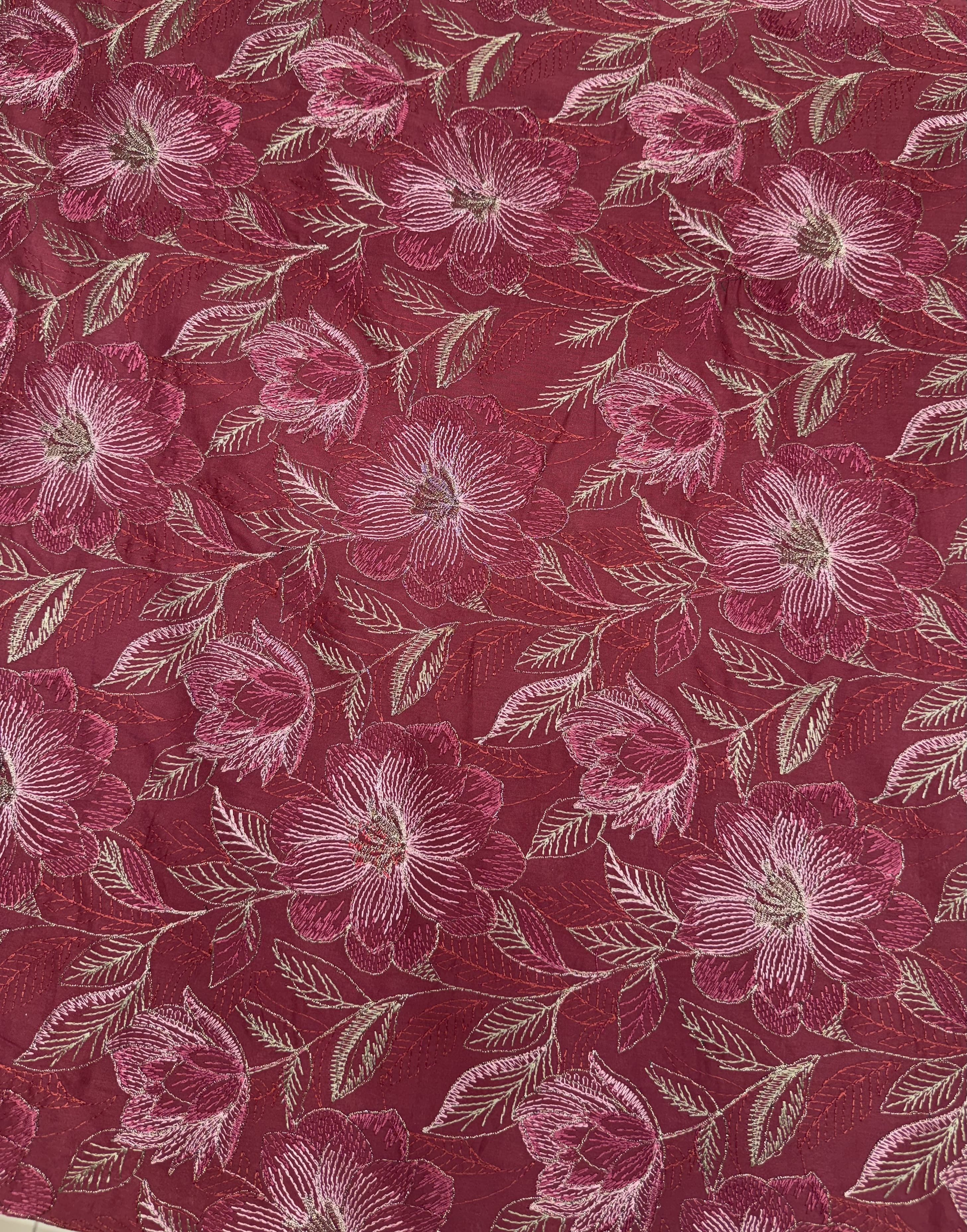 Fabareeze Maroon 3 PC Lawn Embroidered