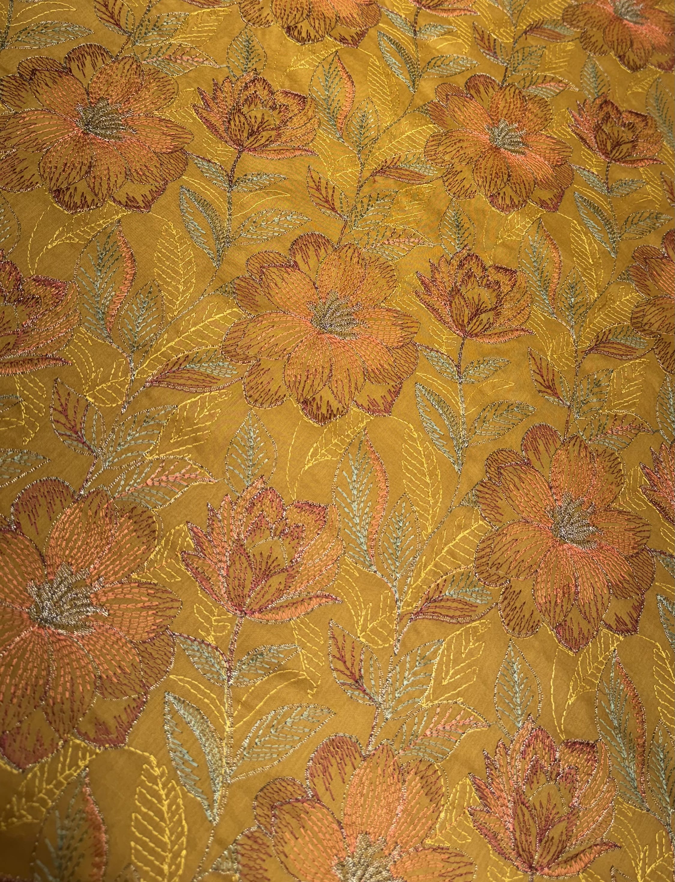 Fabareeze Mustard 3 PC Lawn Embroidered