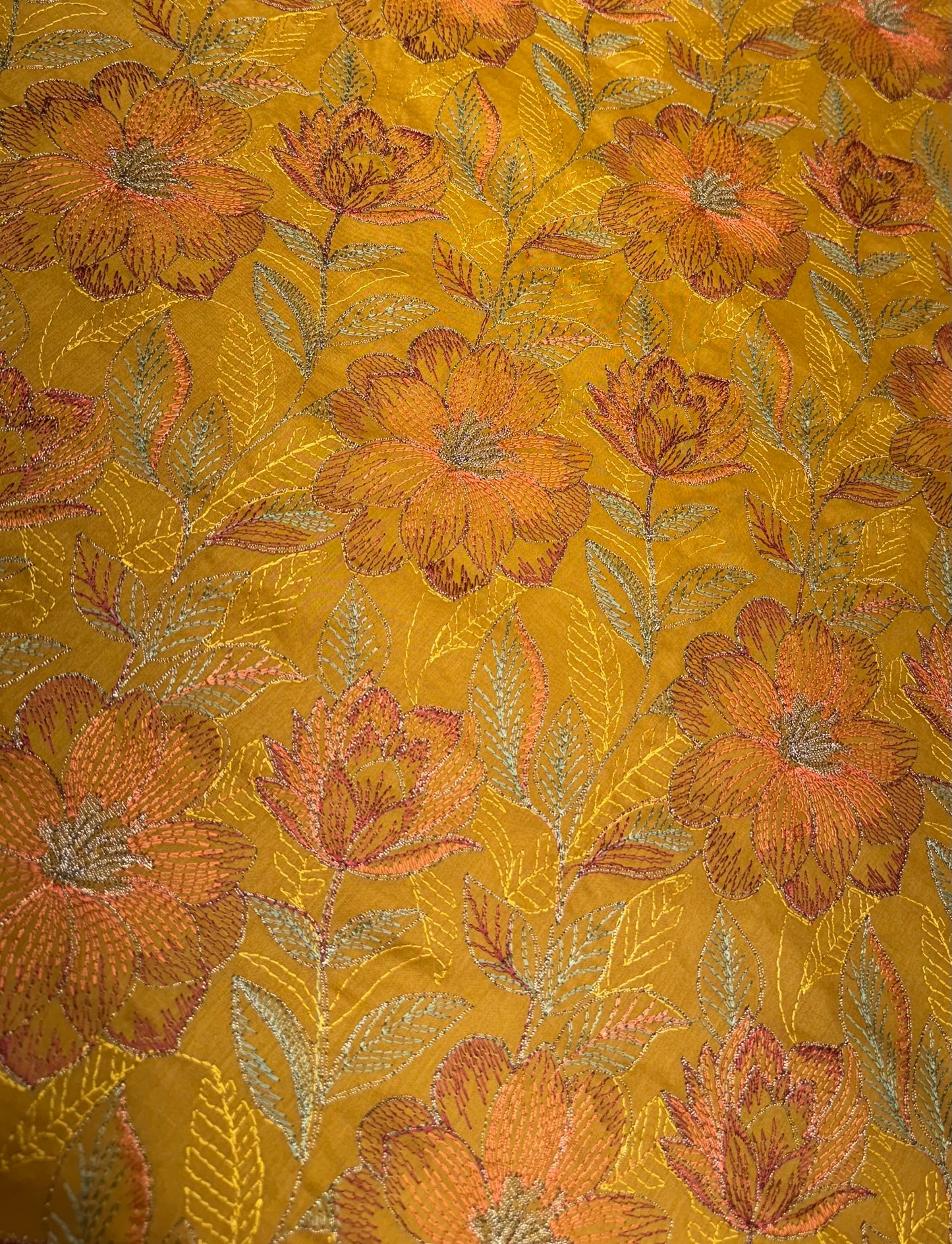 Fabareeze Mustard 3 PC Lawn Embroidered