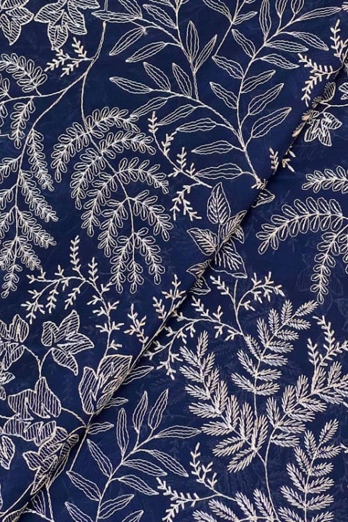 Fabareeze Fresh navy 3 PC Lawn Embroidered