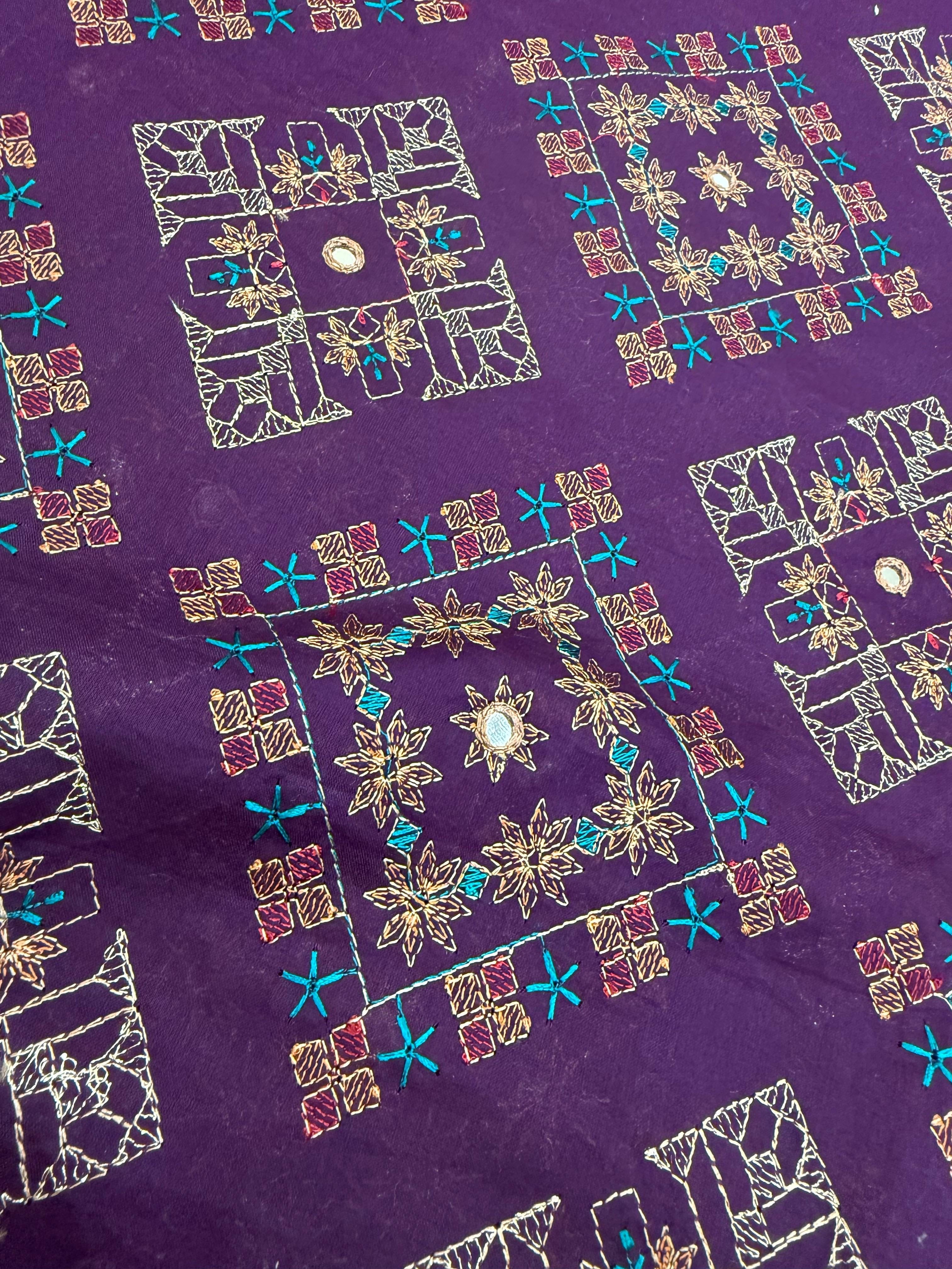 Fabareeze Purple 3 PC shishakari Embroidered