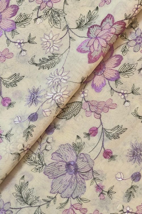 Fabareeze Cream 3 PC Swiss Lawn Embroidered