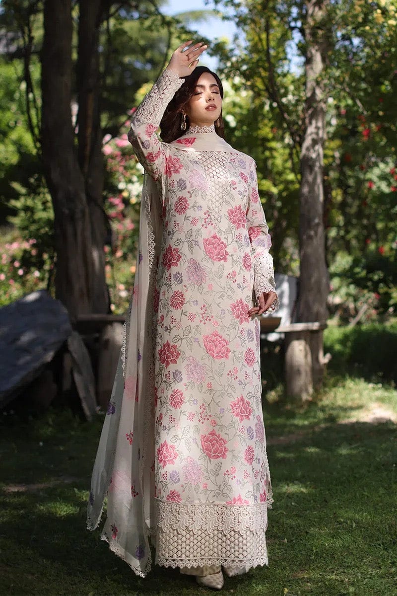 Fabareeze Cream 3 PC Swiss Lawn Embroidered