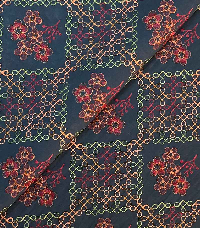 Zinc Embroidered Lawn (Unstitched)