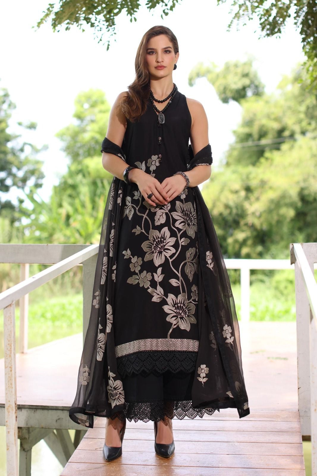 3 PC Embroidered Karandi