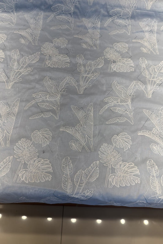 Fabareeze Sky Blue Embroidered Lawn