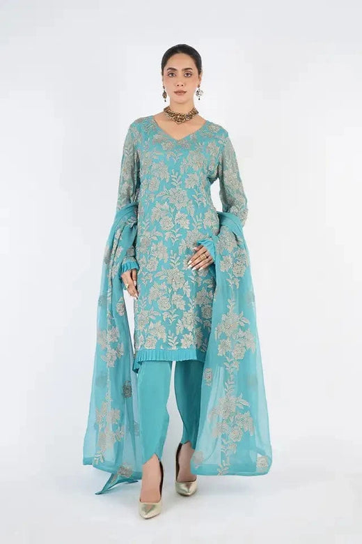 Teal Blue Classic Mughal
