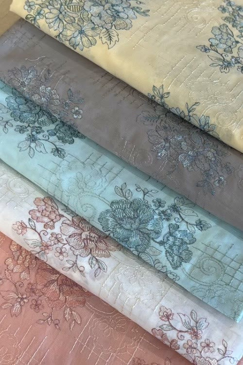 Embroidered lawn 3-piece - 5 colours